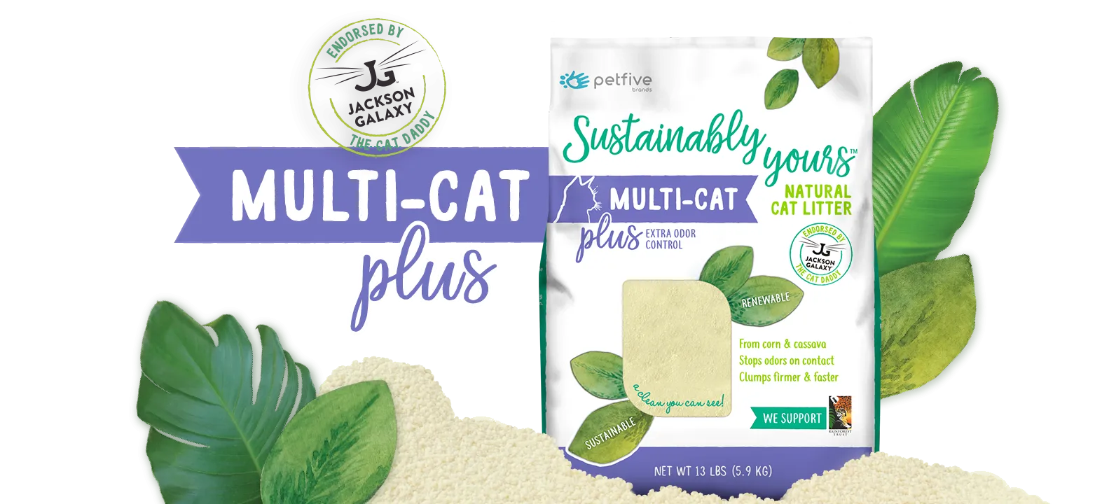 Sustainably Yours Multi-Cat Litter Plus adult cat food, best cat food for adults