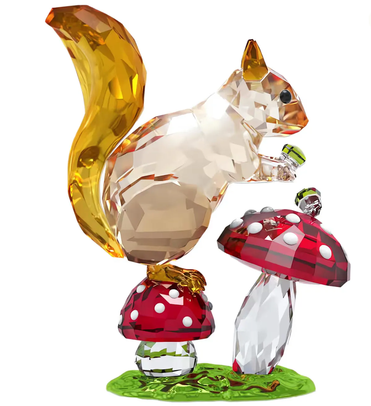 Swarovski Crystal Jewellery Ldyllia: Squirrel and Mushroom
