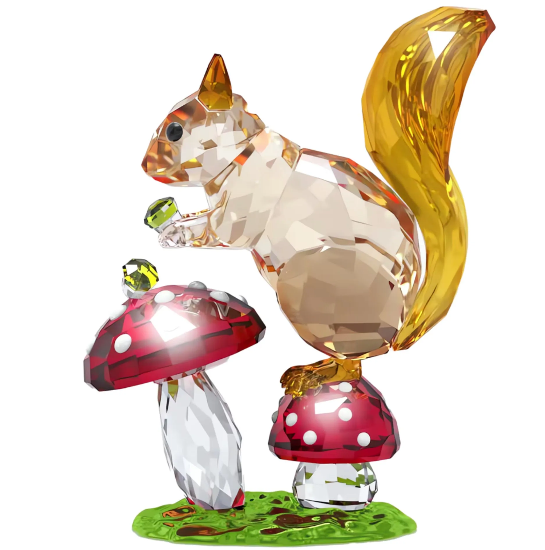 Swarovski Crystal Jewellery Ldyllia: Squirrel and Mushroom