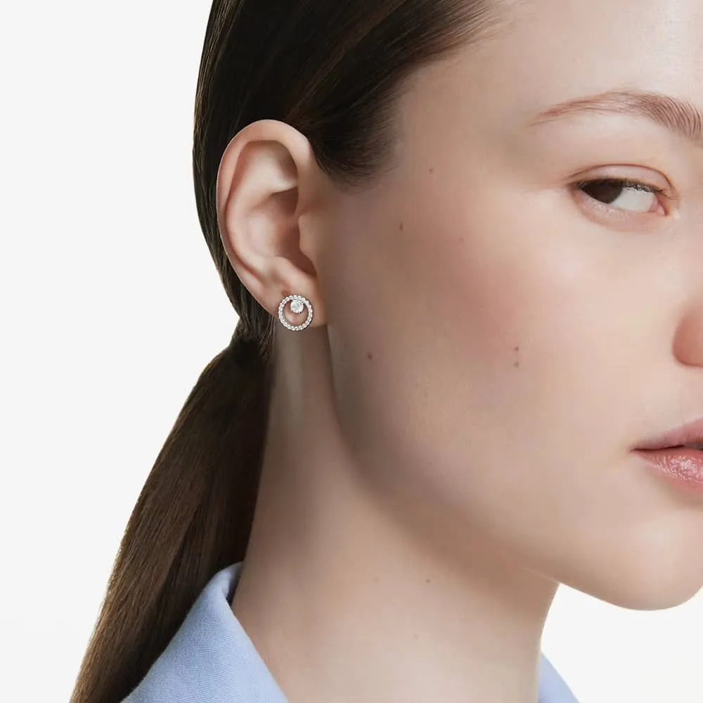 Swarovski Jewellery Swarovski Constella Rhodium Plated Pave Crystal Earrings