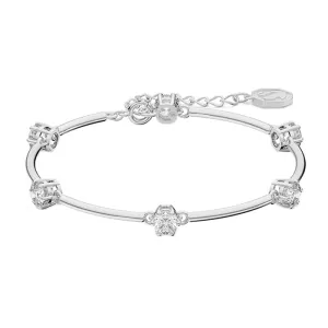 Swarovski Jewellery Swarovski Constella Rhodium Plated White Crystal Round Cut Bracelet