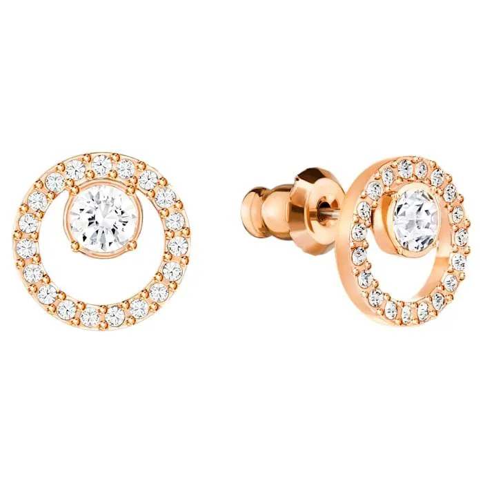 Swarovski Jewellery Swarovski Creativity Rose Gold Plated Circle Earrings