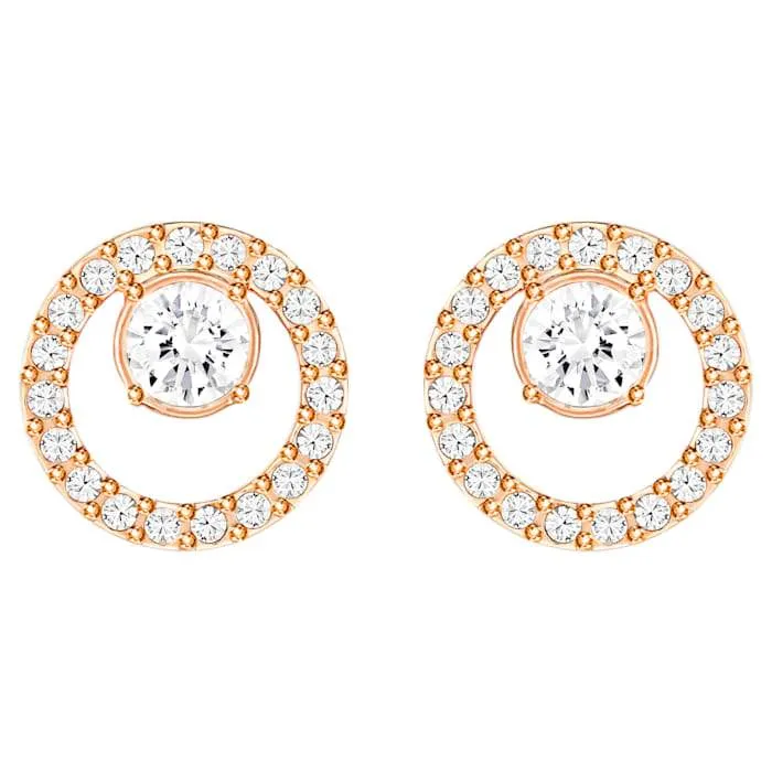 Swarovski Jewellery Swarovski Creativity Rose Gold Plated Circle Earrings