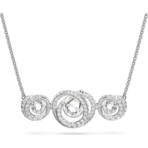 Swarovski Jewellery Swarovski Generation Rhodium Plated White Crystal Tri Spiral Pendant