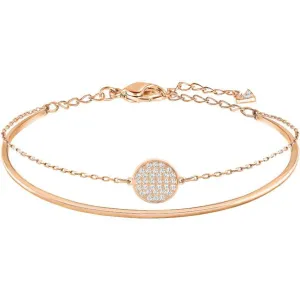 Swarovski Jewellery Swarovski Ginger White and Rose Gold Plated Bangle