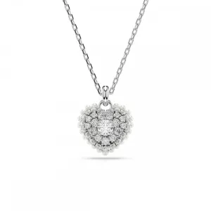 Swarovski Jewellery Swarovski Idyllia Rhodium Plated Crystal Heart Necklace