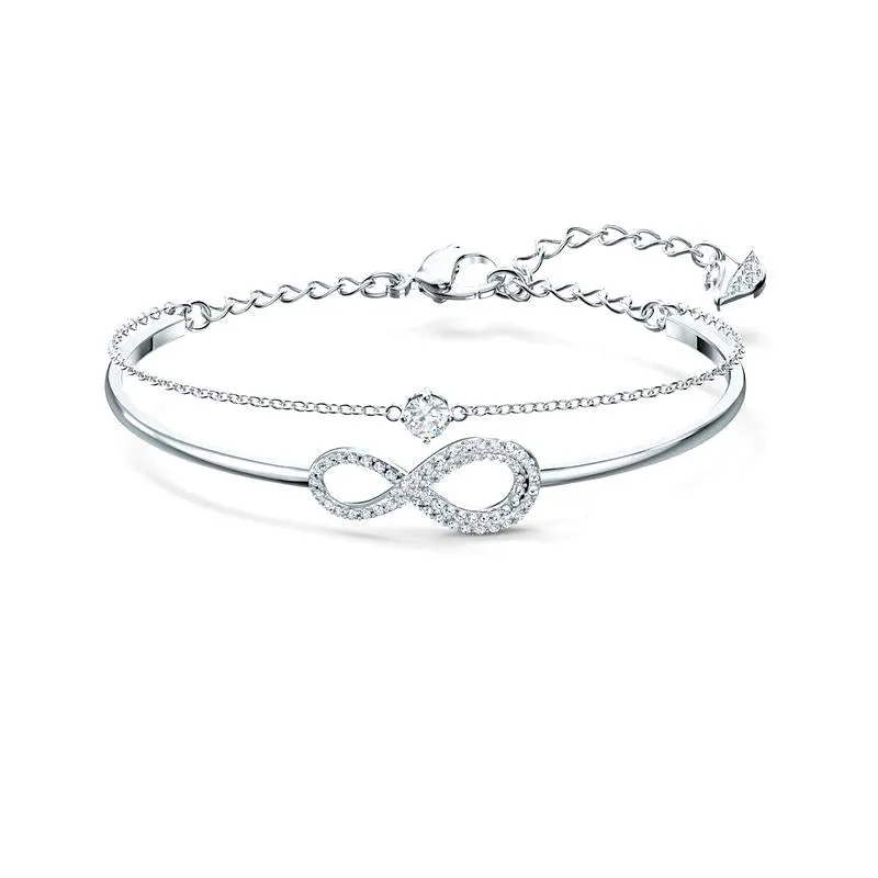 Swarovski Jewellery Swarovski Infinity Crystal White Rhodium Plated Bangle