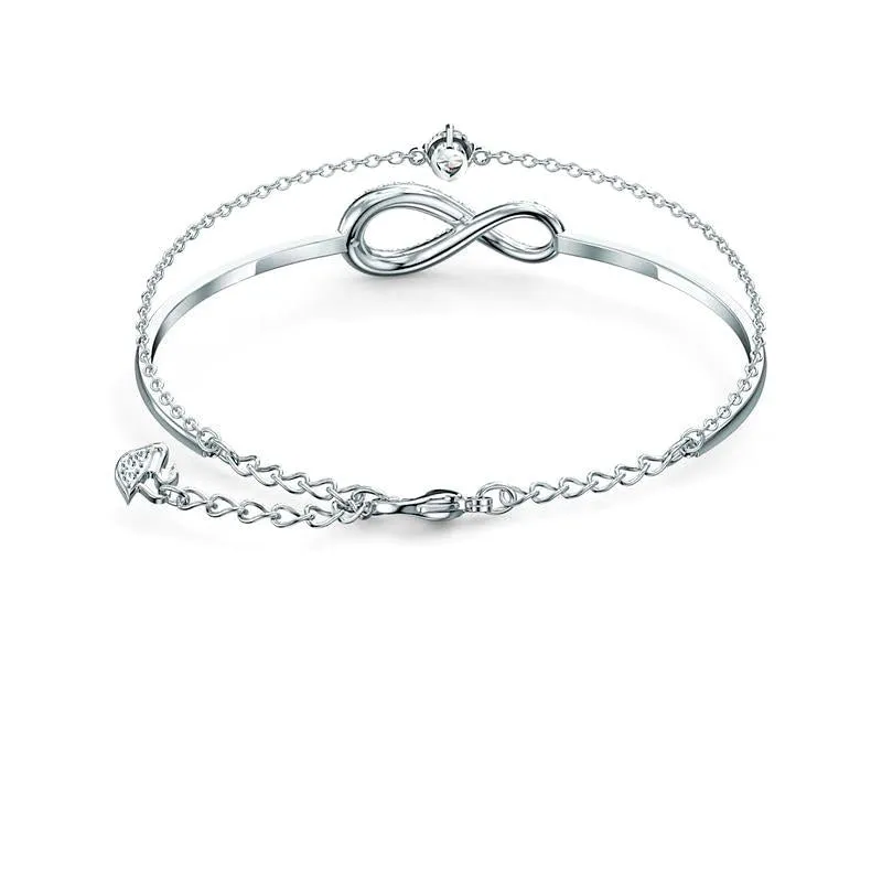 Swarovski Jewellery Swarovski Infinity Crystal White Rhodium Plated Bangle