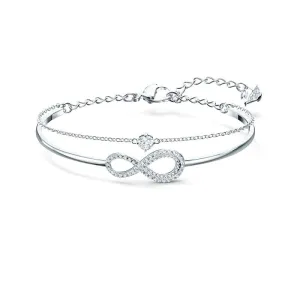 Swarovski Jewellery Swarovski Infinity Crystal White Rhodium Plated Bangle