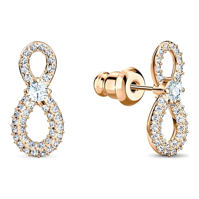 Swarovski Jewellery Swarovski Infinity Heart Crystal Rose Gold Plated Set