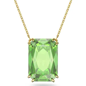 Swarovski Jewellery Swarovski Millenia Gold Tone Plated Octagon Cut Green Crystal Necklace