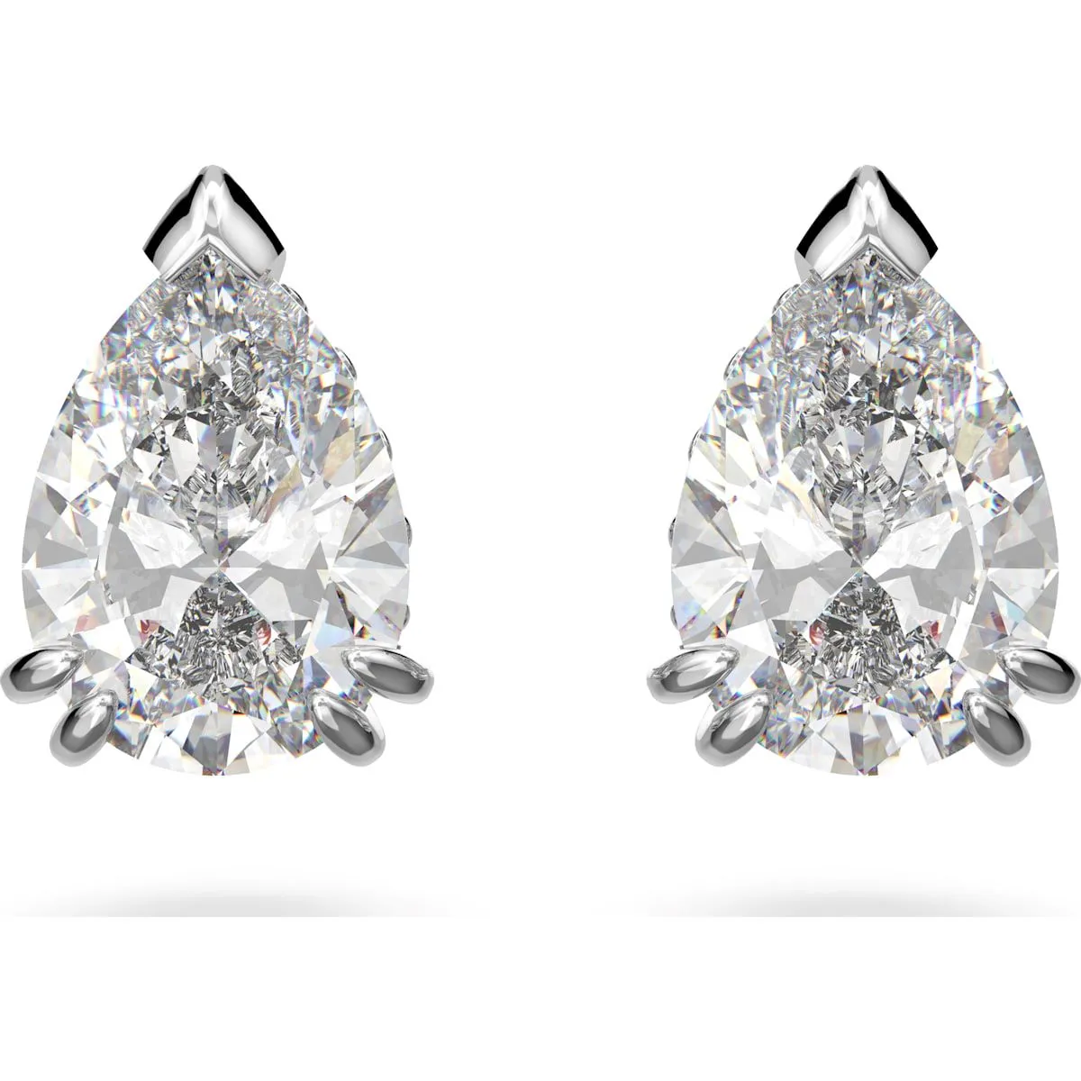 Swarovski Jewellery Swarovski Millenia Rhodium Plated White Crystal Pear Cut Earrings
