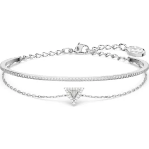 Swarovski Jewellery Swarovski Ortyx Rhodium Plated Small White Crystal Triangle Bracelet