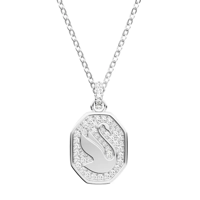 Swarovski Jewellery Swarovski Signum Rhodium Plated White Crystal Swan Necklace