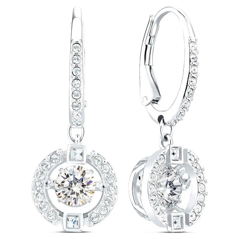Swarovski Jewellery Swarovski Sparkling Dance Crystal White Rhodium Plated Earrings