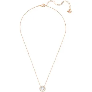 Swarovski Jewellery Swarovski Sparkling Dance Round White and Rose Gold Plated Necklace