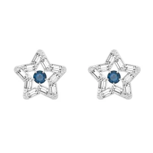 Swarovski Jewellery Swarovski Stella Rhodium Plated White Crystal Star Stud Earrings