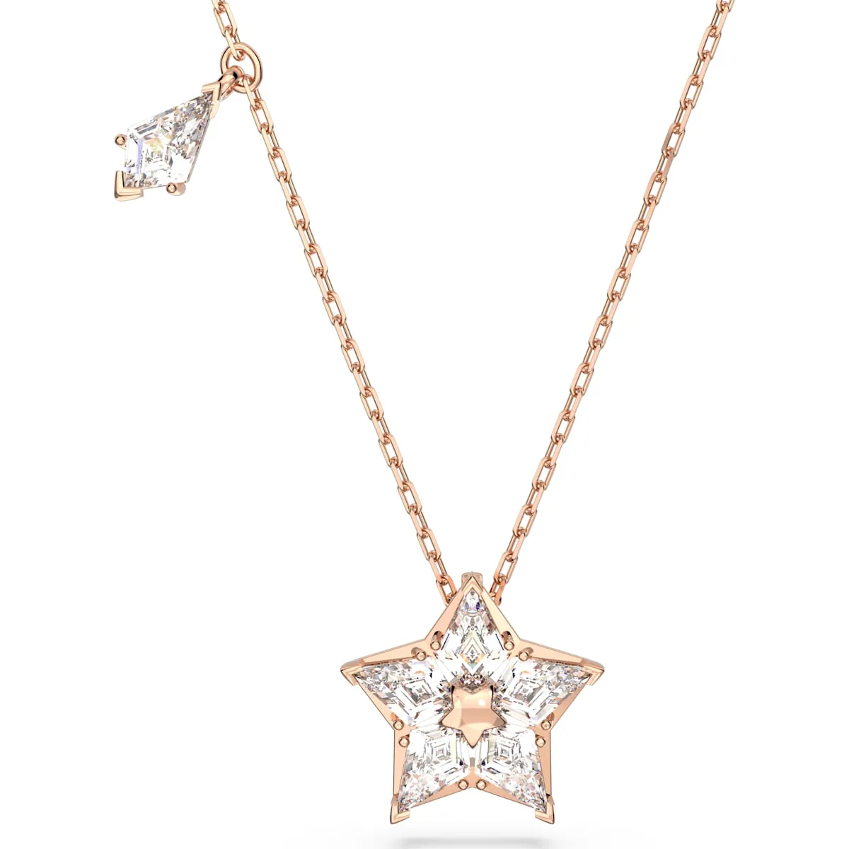 Swarovski Jewellery Swarovski Stella Rose Gold Tone Plated White Crystal Kite Cut Star Pendant