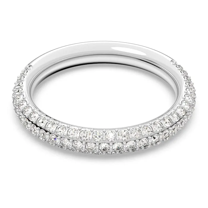 Swarovski Jewellery Swarovski Stone Rhodium Plated White Crystal Ring - Size 60