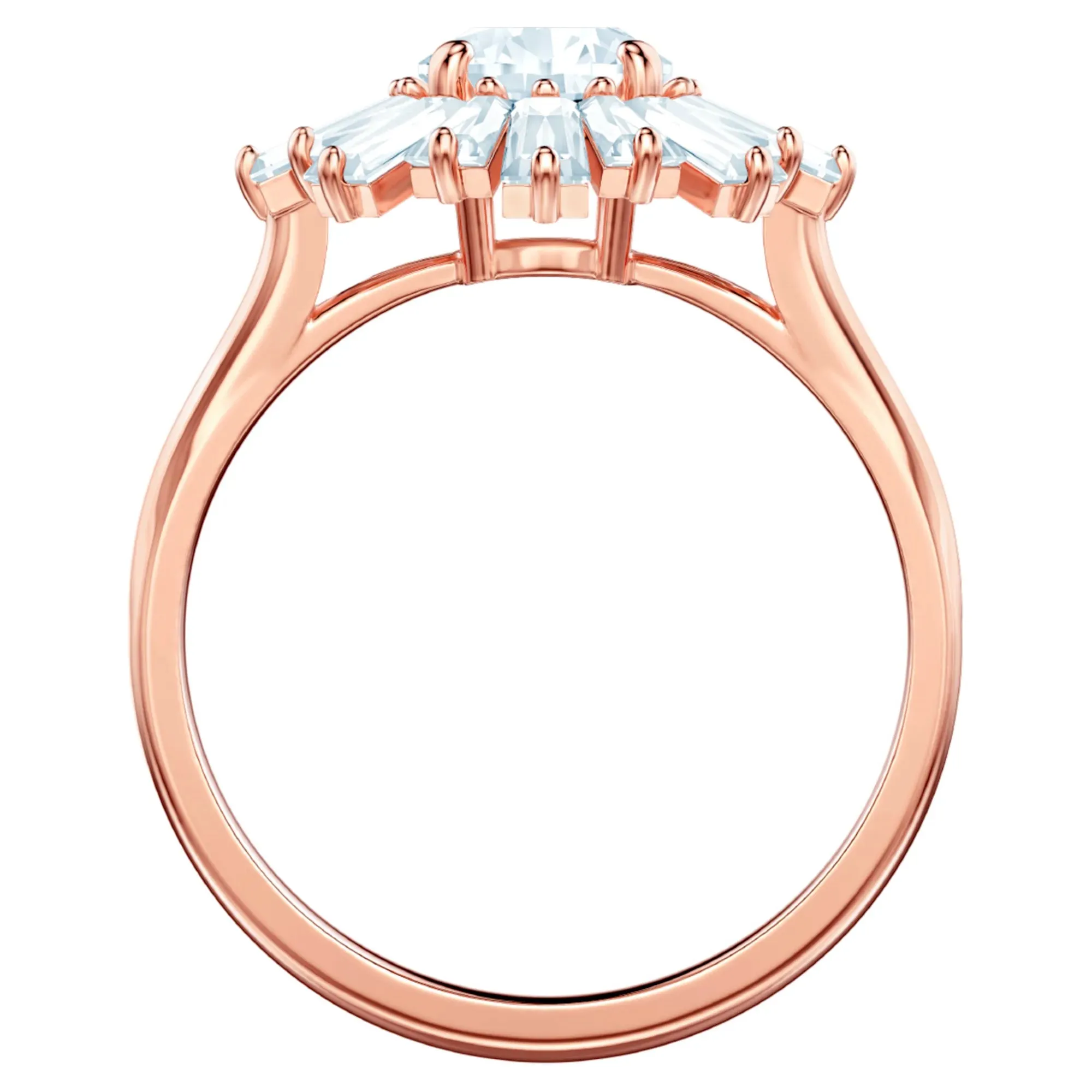 Swarovski Jewellery Swarovski Sunshine Rose Gold Tone Plated Ring Size 50