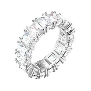 Swarovski Jewellery Swarovski Vittore Rhodium Plated White Crystal Ring Size 60