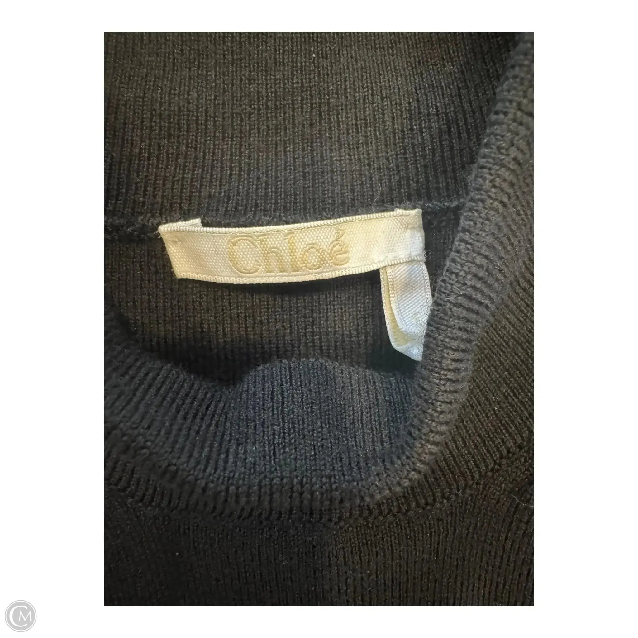 Sweater Luxury Designer By Chloe In Black, Size: L chloe