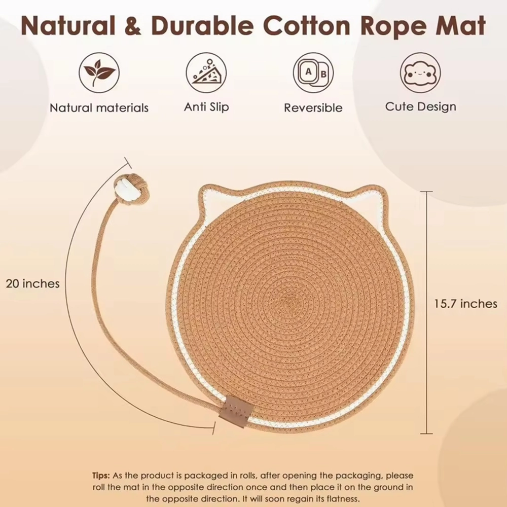 Talking Dog Club Rope Scratcher Mat for Cats
