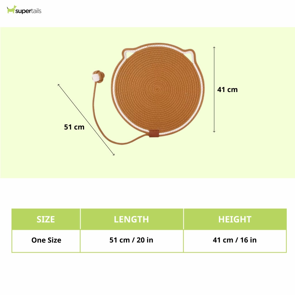 Talking Dog Club Rope Scratcher Mat for Cats
