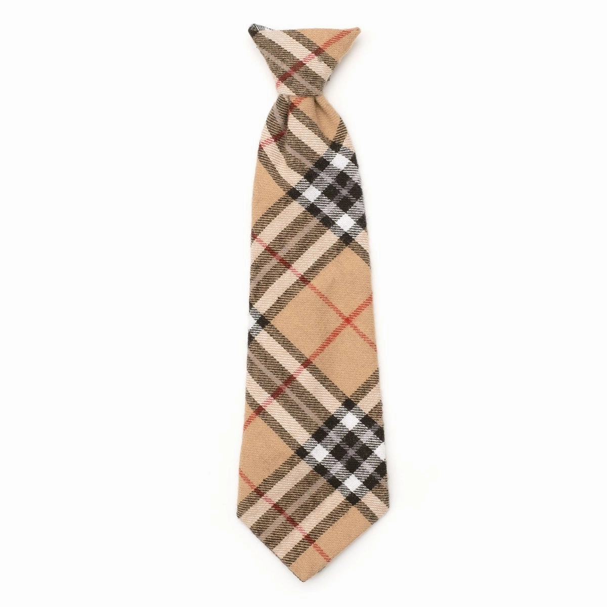 Tan Plaid Dog Necktie dog collar accessory,collar decor