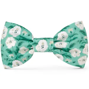The Foggy Dog Bowtie - Seafoam Poppies cat toys, cat supplies