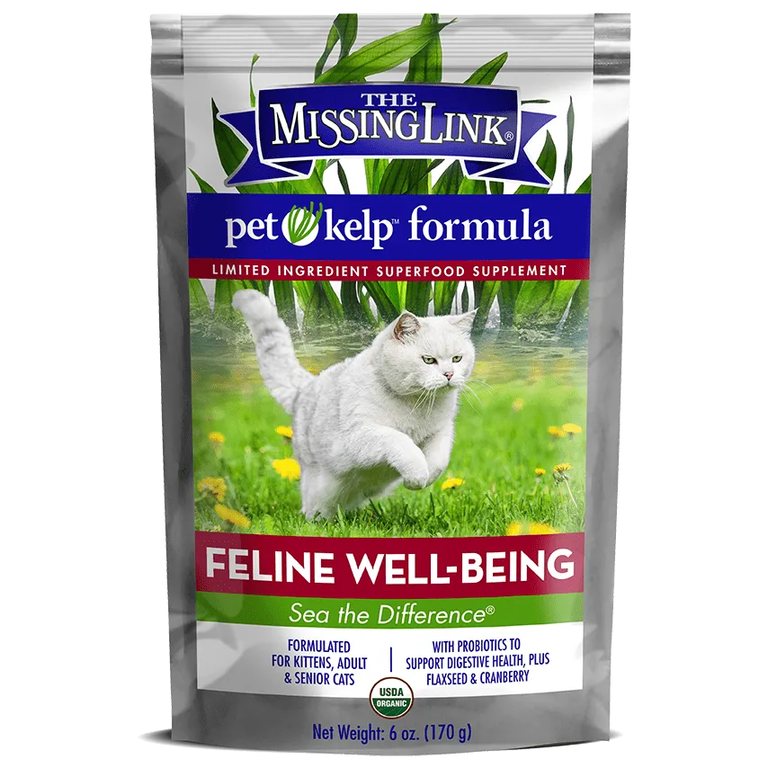 The Missing Link Pet Kelp Feline Well-Being Supplement for Cats hypoallergenic cat food, cat allergy relief