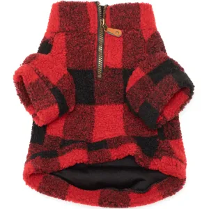 The Worthy Dog Red & Black Quarter Zip Pullover cat toys, cat supplies