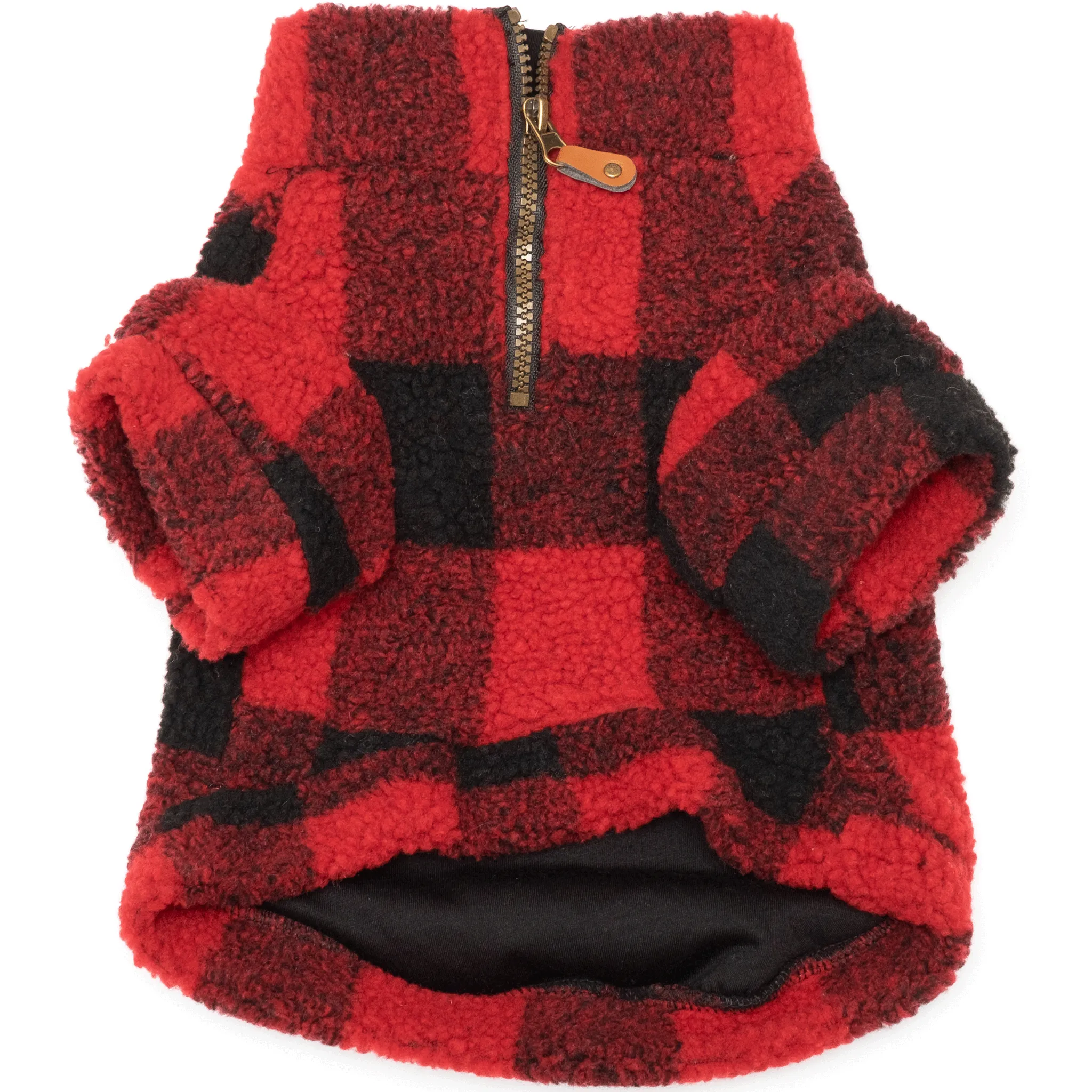 The Worthy Dog Red & Black Quarter Zip Pullover cat toys, cat supplies