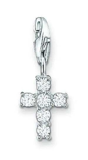 Thomas Sabo Jewellery Thomas Sabo Charm Club Sterling Silver Cubic Zirconia Cross Charm