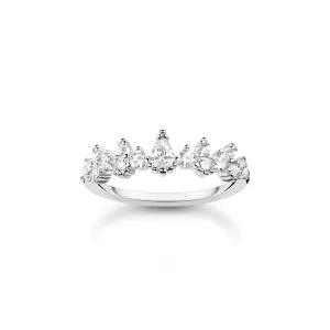 Thomas Sabo Jewellery Thomas Sabo Charm Club Sterling Silver Ice Crystals Ring