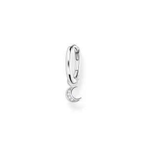 Thomas Sabo Jewellery Thomas Sabo Charm Club Sterling Silver Moon Pendant Hoop Earring