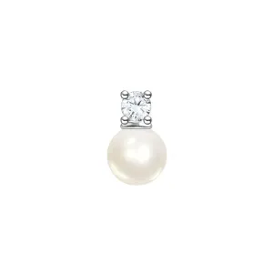 Thomas Sabo Jewellery Thomas Sabo Charm Club Sterling Silver Pearl and White Stone Single Stud Earring