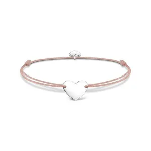Thomas Sabo Jewellery Thomas Sabo Charm Club Sterling Silver Textile Little Secret Heart Bracelet