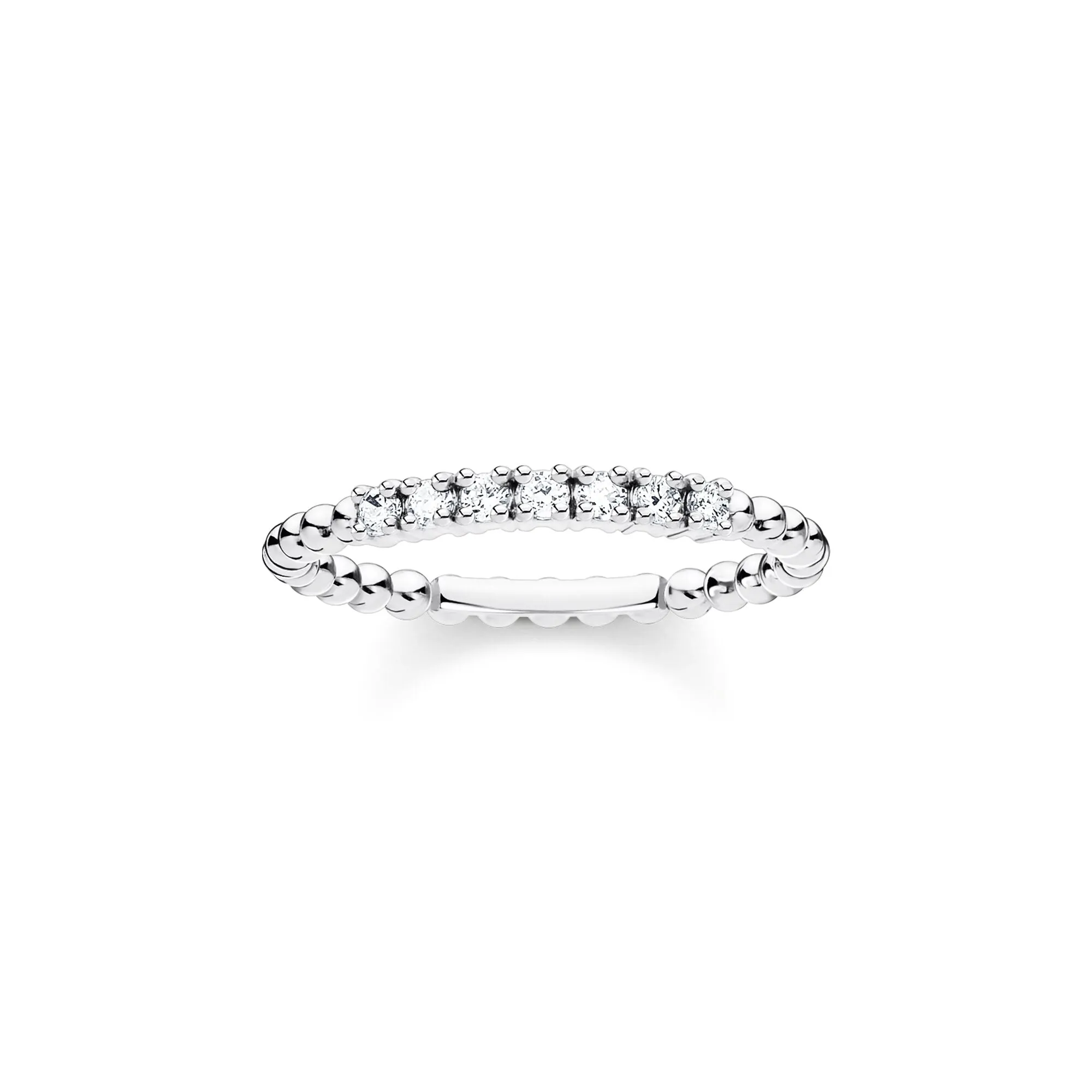 Thomas Sabo Jewellery Thomas Sabo Charm Club Sterling Silver White CZ Dots Ring