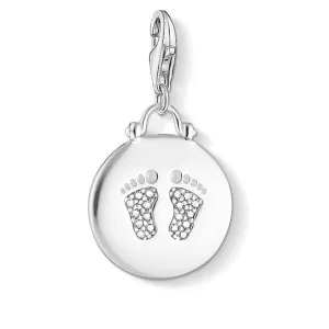 Thomas Sabo Jewellery Thomas Sabo Charm Club Sterling Silver Zirconia Baby Footprint Charm