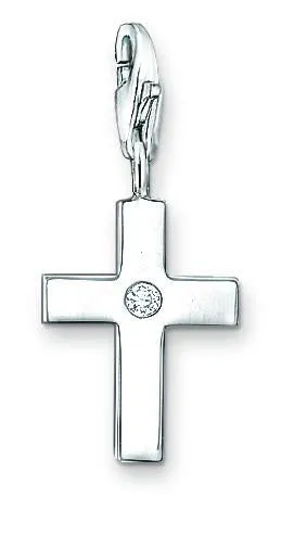 Thomas Sabo Jewellery Thomas Sabo Charm Club Sterling Silver Zirconia Cross Charm