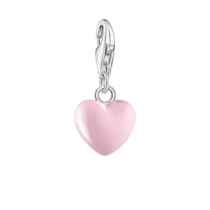 Thomas Sabo Jewellery Thomas Sabo Charmista Sterling Silver Pink Enamel Heart Charm