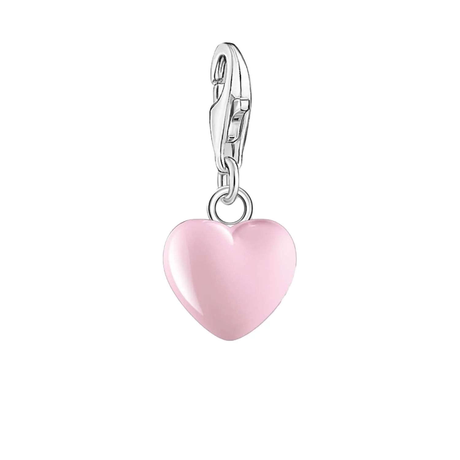 Thomas Sabo Jewellery Thomas Sabo Charmista Sterling Silver Pink Enamel Heart Charm