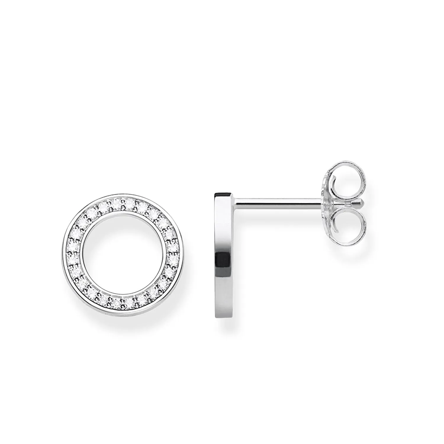 Thomas Sabo Jewellery Thomas Sabo Glam & Soul Sterling Silver CZ Large Circles Earrings