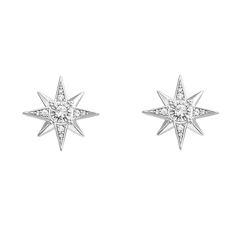 Thomas Sabo Jewellery Thomas Sabo Glam & Soul Sterling Silver CZ Magic Stars Earrings