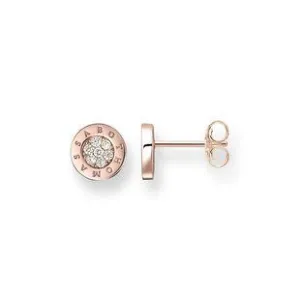 Thomas Sabo Jewellery Thomas Sabo Glam And Soul Rose Gold Plated Sterling Silver Pave Stud Earrings