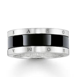 Thomas Sabo Jewellery Thomas Sabo Glam And Soul Sterling Silver Black Ceramic Ring D