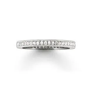 Thomas Sabo Jewellery Thomas Sabo Glam And Soul Sterling Silver White Zirconia Eternity Style Ring