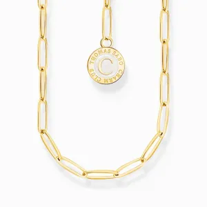 Thomas Sabo Jewellery Thomas Sabo Gold Plated Sterling Silver Charmista Member Charm Necklace with Coin