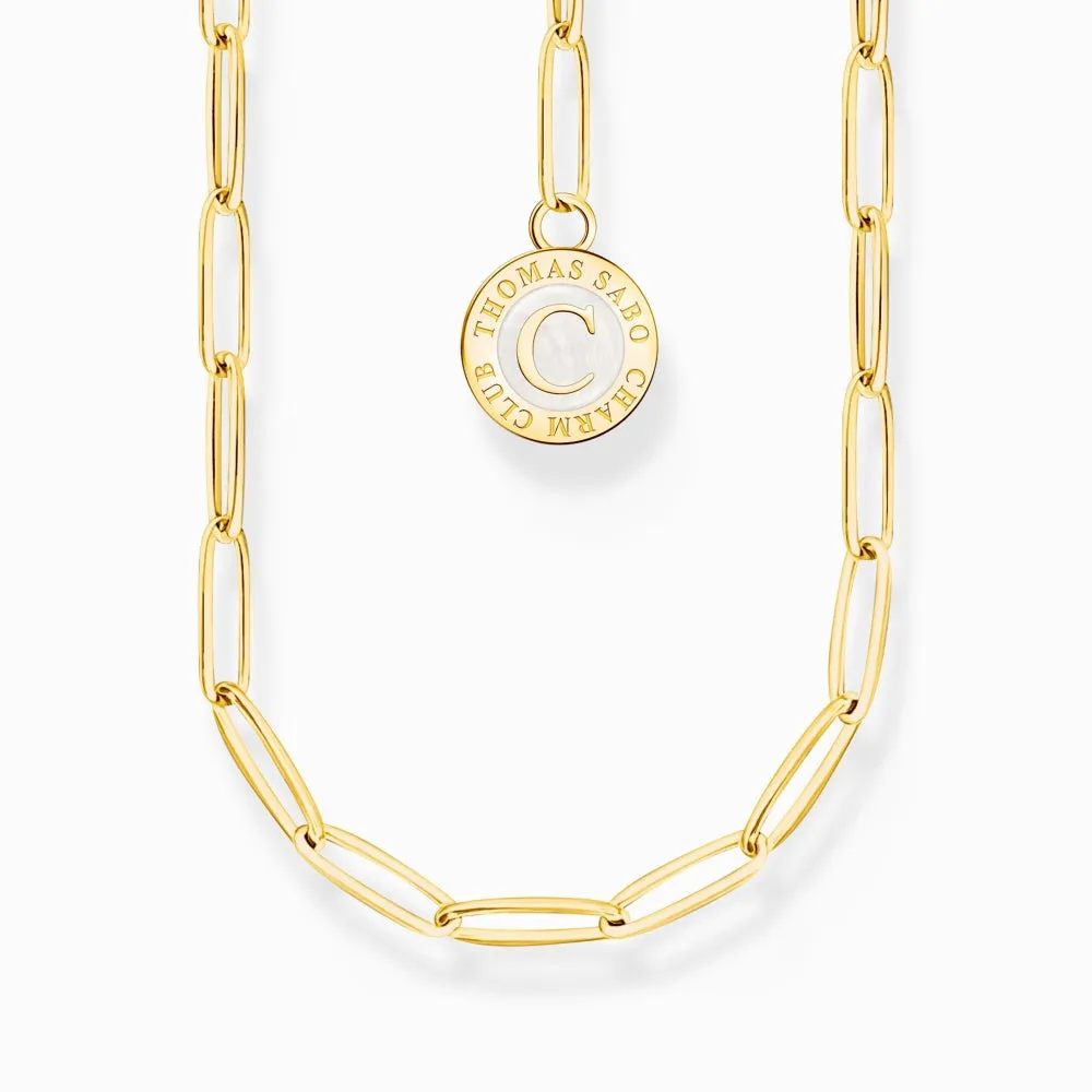 Thomas Sabo Jewellery Thomas Sabo Gold Plated Sterling Silver Charmista Member Charm Necklace with Coin